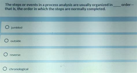 how is process analysis usually organized