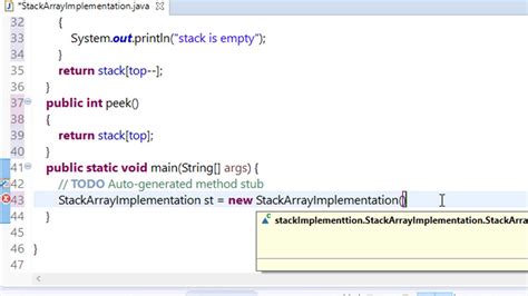 how is stack implemented in java
