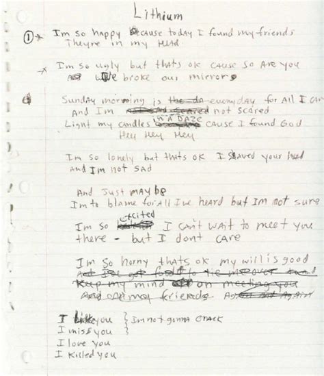 how kurt cobain wrote lyrics