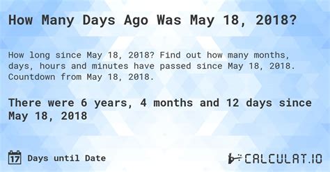 how long ago was may 9th 2022