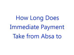 how long does a payment take to clear from absa to capitec