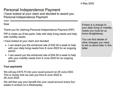 how long does it take to get a decision letter from pip