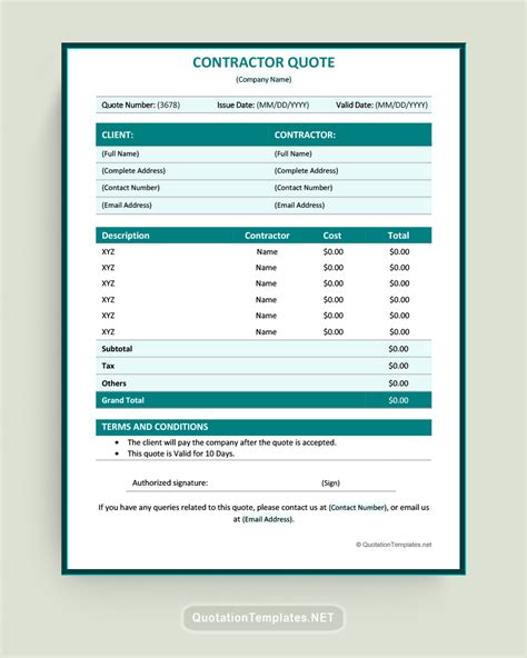 how long does it take to get a quote back from a contractor