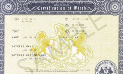 how long does it take to get a replacement birth certificate in pa