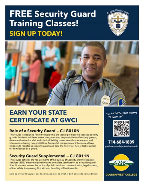 how long does it take to get a security guard certificate