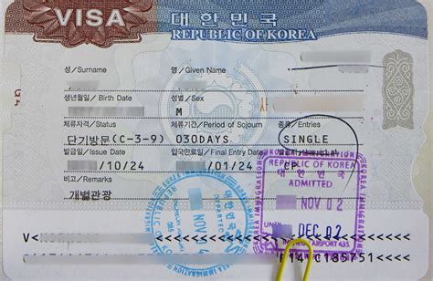 how long does it take to get a work visa for south korea