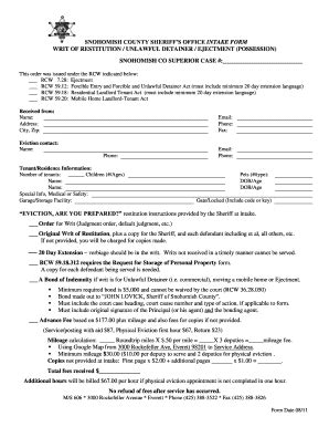 how long does it take to get a writ of restitution