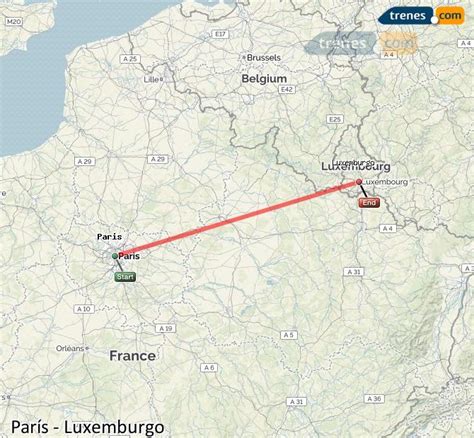 how long does it take to get from paris to luxembourg by train