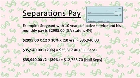 how long does it take to get separation pay