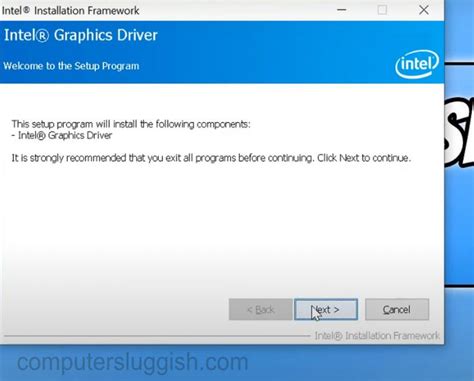 how long does it take to install intel graphics driver