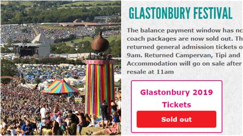how long glastonbury tickets sell out