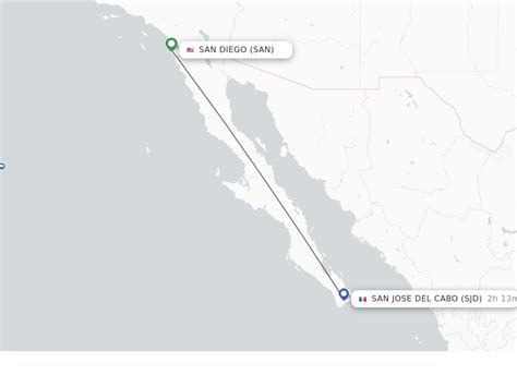 how long is the flight to cabo from san diego