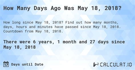 how long its been since april 18th 2022