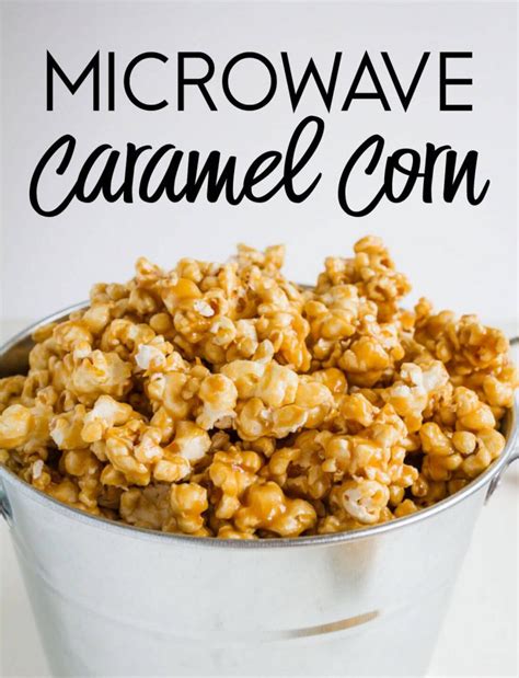 how make homemade caramel corn in microwave