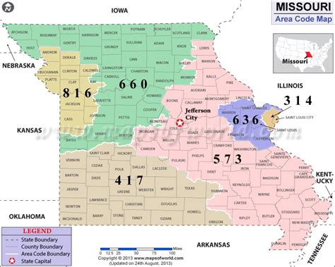 How Many Area Codes Does Missouri Have