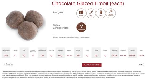 how many calories are in a timbit