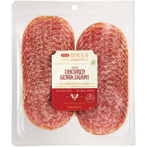 how many calories in a slice of genoa salami