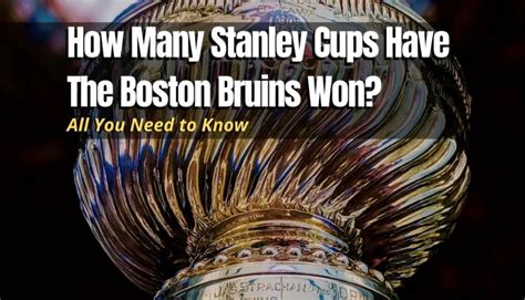 how many cups have the bruins won