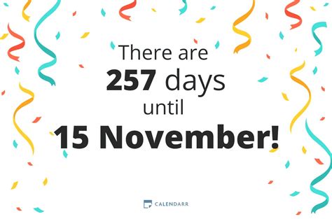 how many days until nov 15th 2025