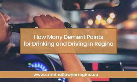how many demerit points for drinking and driving