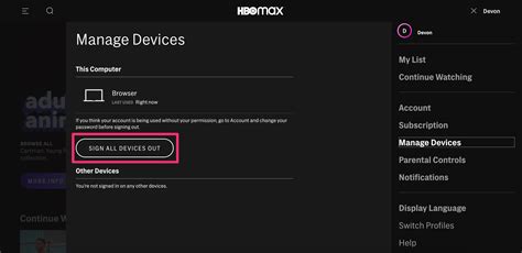 how many devices on hbo max account