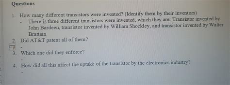 How Many Different Transistors Were Invented