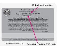 how many digits is a starbucks security code