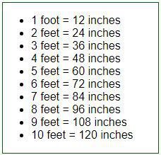 how many feet is 420 inches