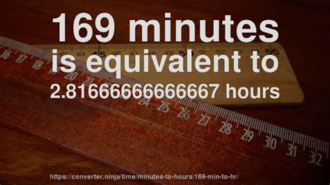how many hours is 169 minutes