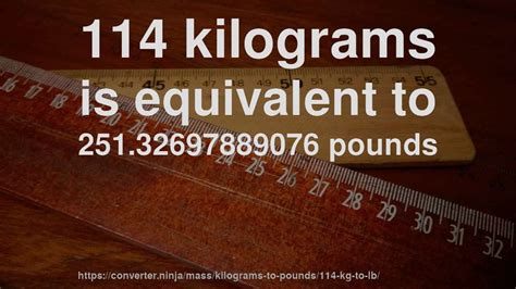 how many kg is 114 pounds