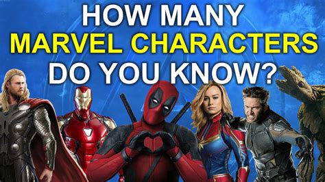 how many marvel characters can you name