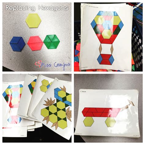 how many pattern block trapezoids would create 1 hexagons
