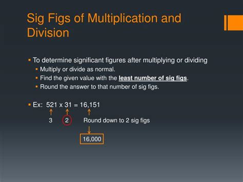 how many sig figs when multiplying