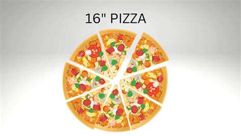 how many slices are in a 16 inch pizza
