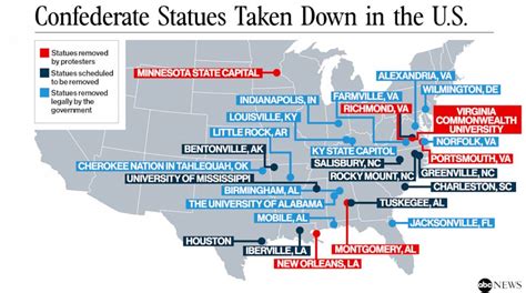 How Many Statues Were Taken Down