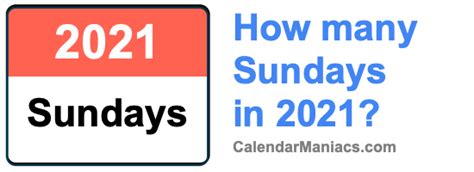 how many sunday in 2021