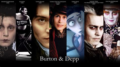 how many tim burton movies is johnny depp in