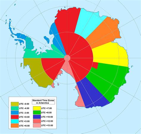 how many time zones are there in antarctica