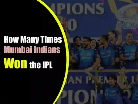 how many times mumbai indians win ipl