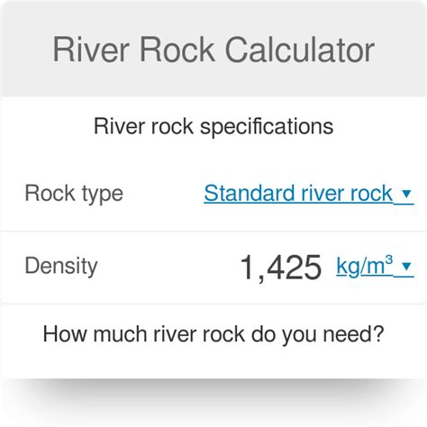 how many tons of rock calculator