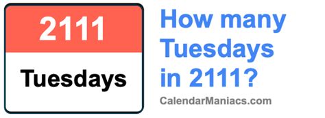 how many tuesdays in 2021