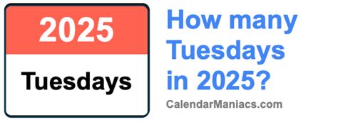 how many tuesdays in 2025