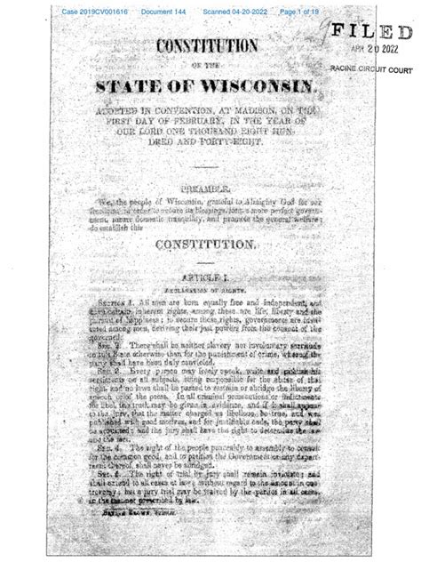 How Many Words Are In The Wisconsin Constitution