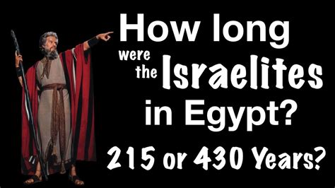how many years were the israelites in egypt