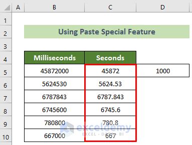 how milliseconds in seconds