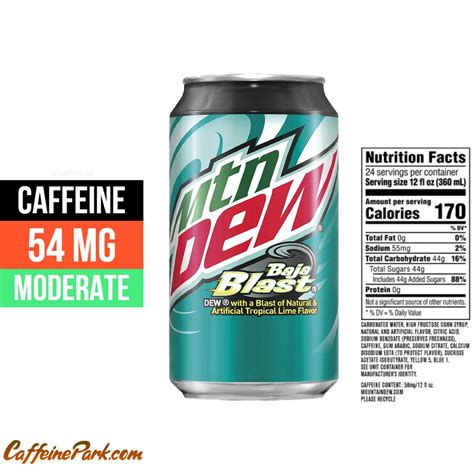 how much caffeine in a baja blast
