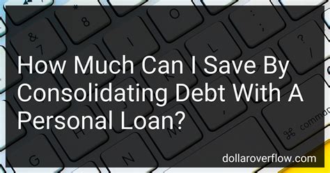 how much can debt consolidation save me