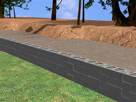 how much concrete for retaining wall posts