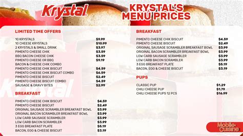 how much does a krystal burger cost