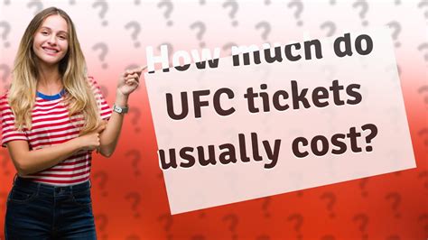 how much does a ufc ticket cost